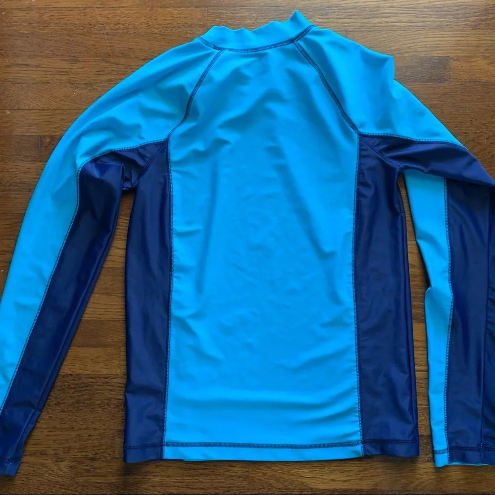 Kids Blue Long Sleeve Rashguard Size XL